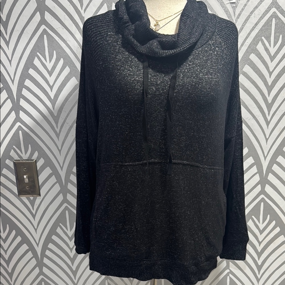 Women's Black Cowl Neck Sweater